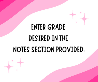 Floral Preppy Grade Pennant on Light Blue, All Grades Available