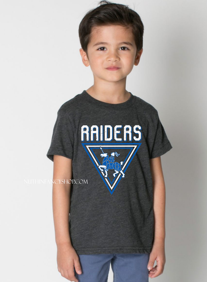 Raiders Vintage Triangle Man on the Horse on Dark Grey