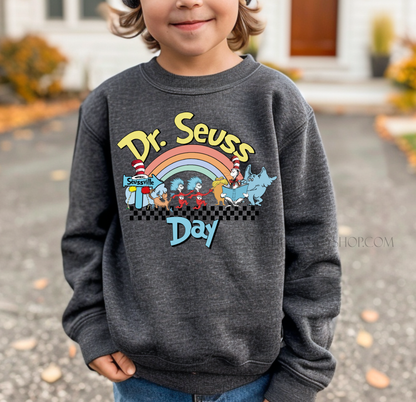 Reading Retro Rainbow on Dark Grey