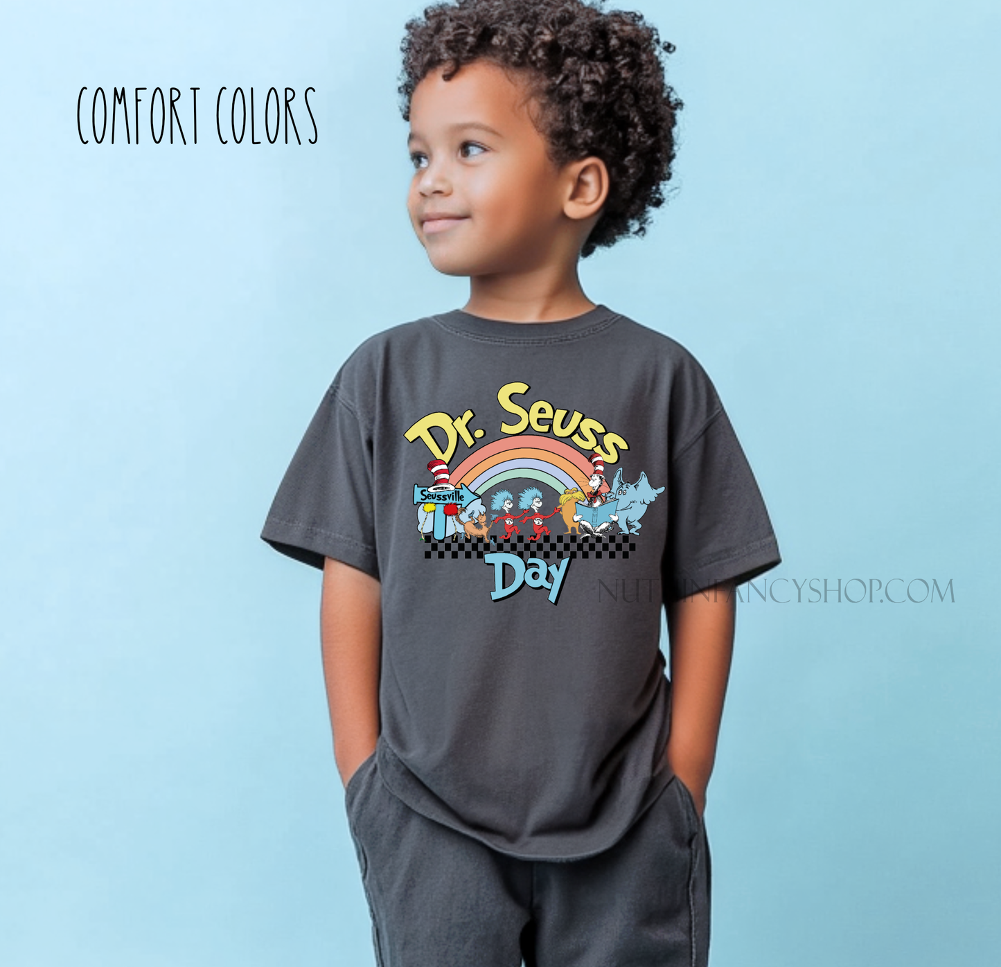 Reading Retro Rainbow on Dark Grey