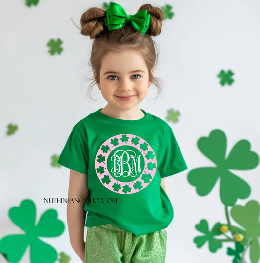 Circle of Shamrocks Monogram