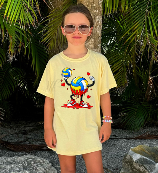 Volleyball Valentines Day Drip