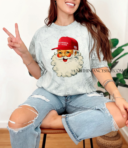 MAGA Santa, Comfort Colors Acid Wash