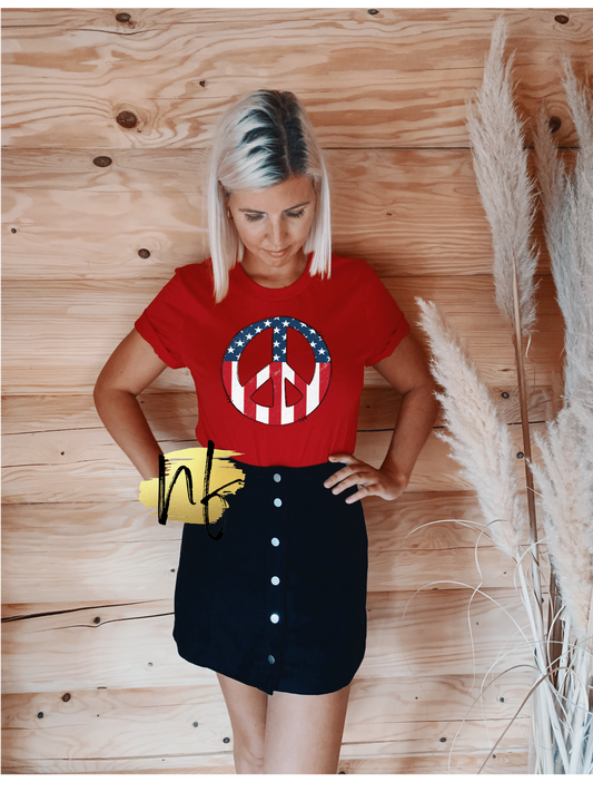 Patriotic Peace on Red