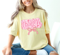 Pink Floral Amen on Yellow