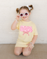 Pink Floral Amen on Yellow