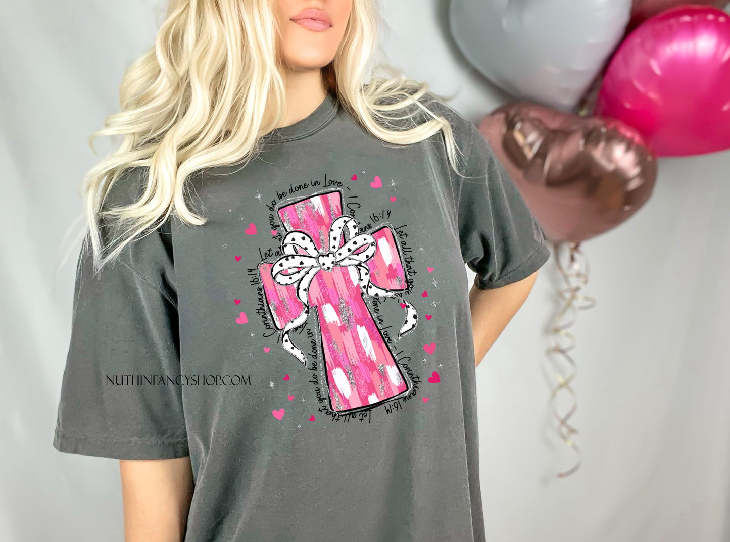 Let All That You Do Be Done In Love Pink Brushstrokes
