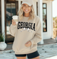 Black Coquette Varsity Georgia on Ivory