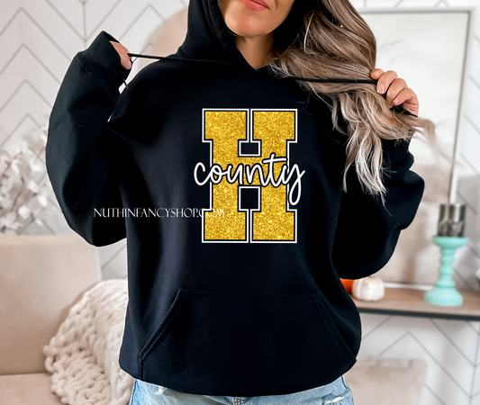 Hoodie Faux Glitter Harris County