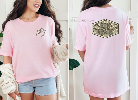 Camo Patch 6th on Pink