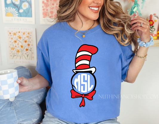 Cat with a Hat Monogram