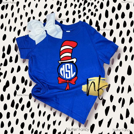 Cat with a Hat Monogram