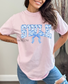 SWLE Preppy Blue Floral on Light Pink