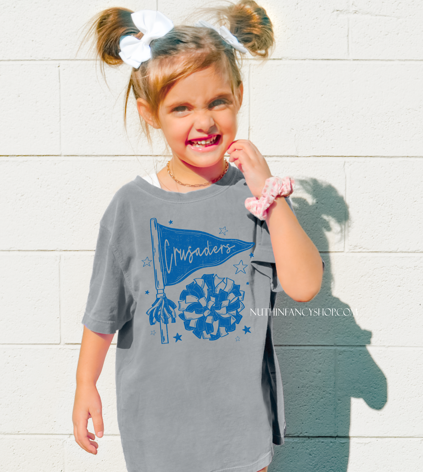 Crusaders Spirit Pennants on Grey