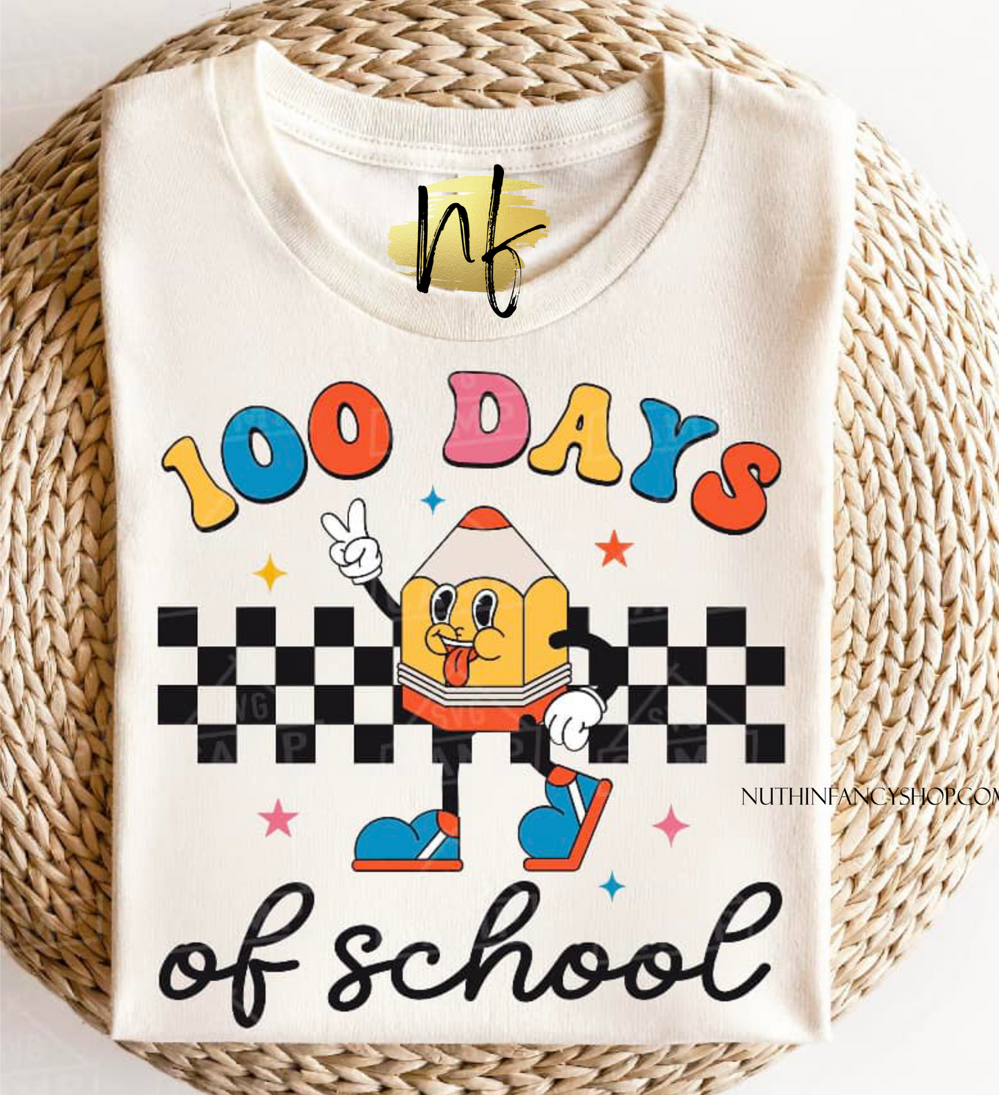 Retro Silly Pencil 100 Days