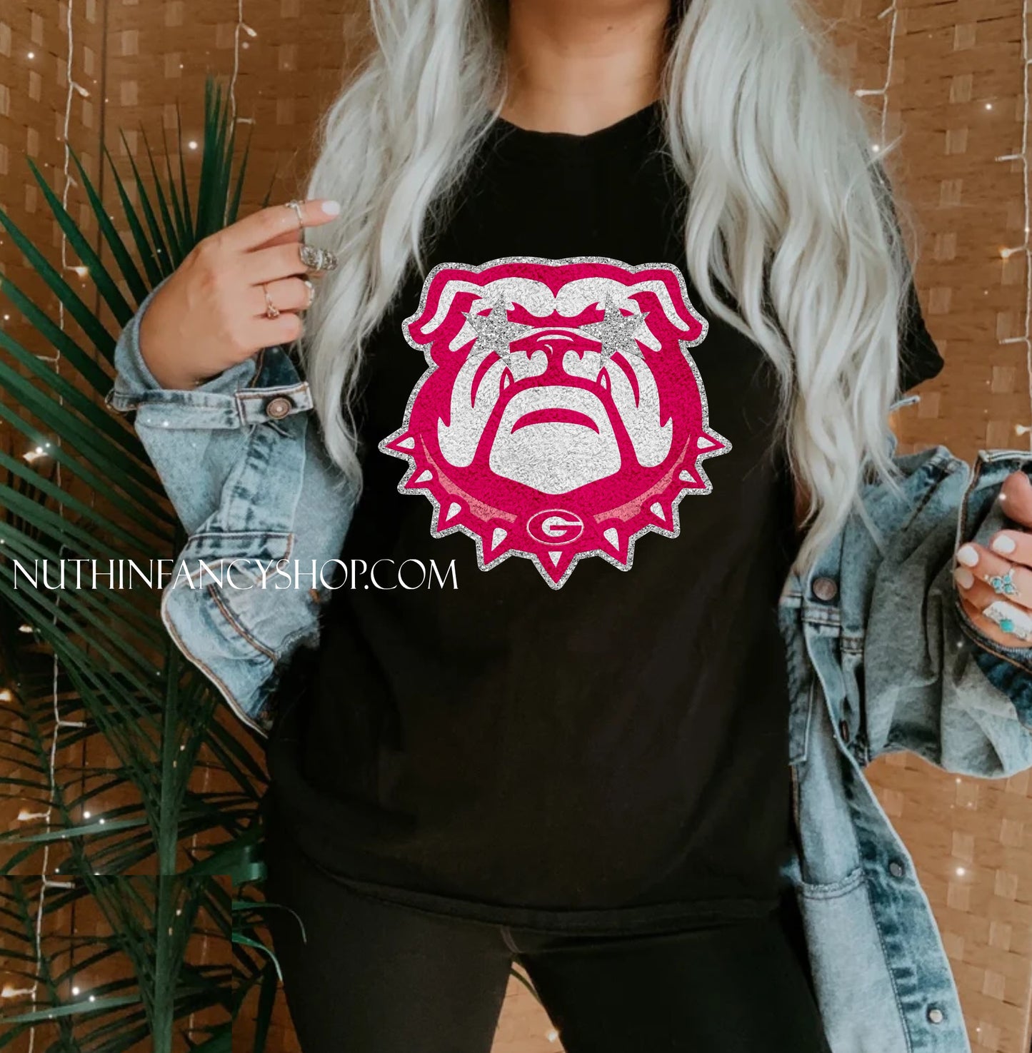 Modern Pink Preppy Team Faux Patch