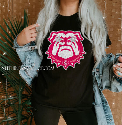 Modern Pink Preppy Team Faux Patch