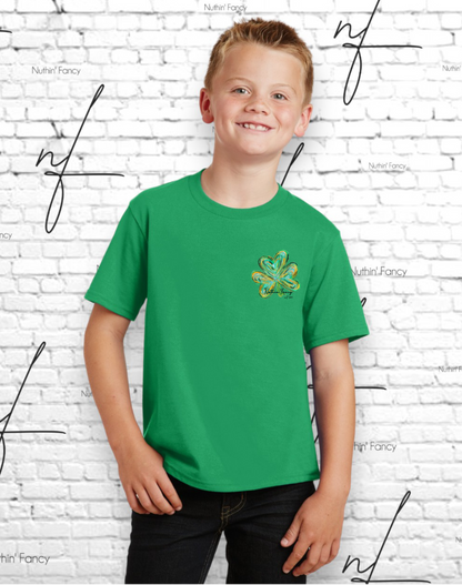Simple, Front Only, Watercolor Shamrock Nuthin Fancy Tee