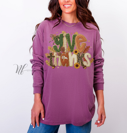 Give Thanks Fall Mix Faux Yarn