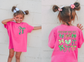 God Says You Are Shamrock Bows on Hot Pink