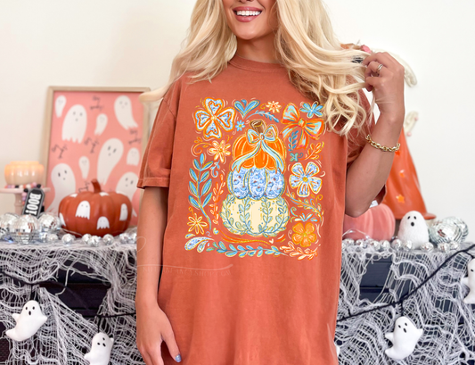 Grandmillennial Pumpkin Stack