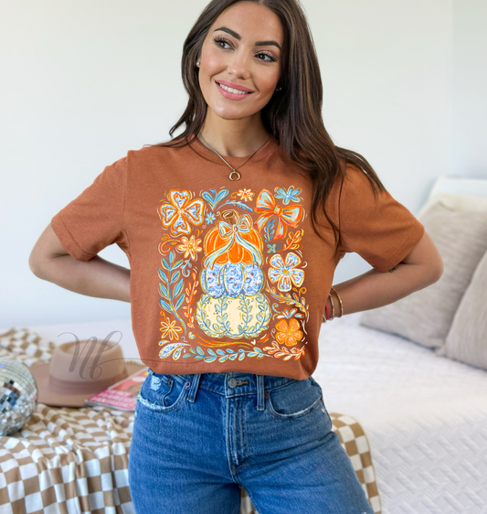 Grandmillennial Pumpkin Stack