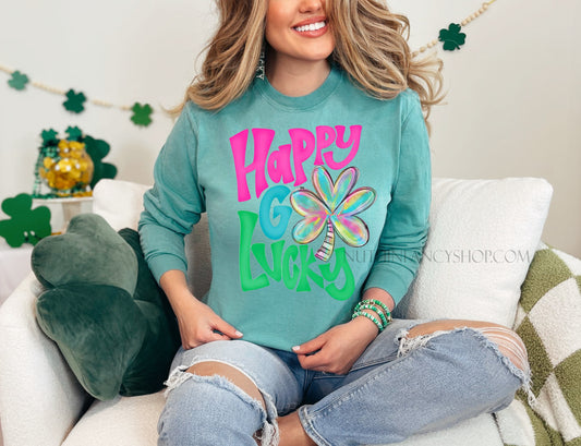 Happy Go Lucky Watercolor Shamrock