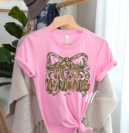 He's Hunting Camo Bow, Pink