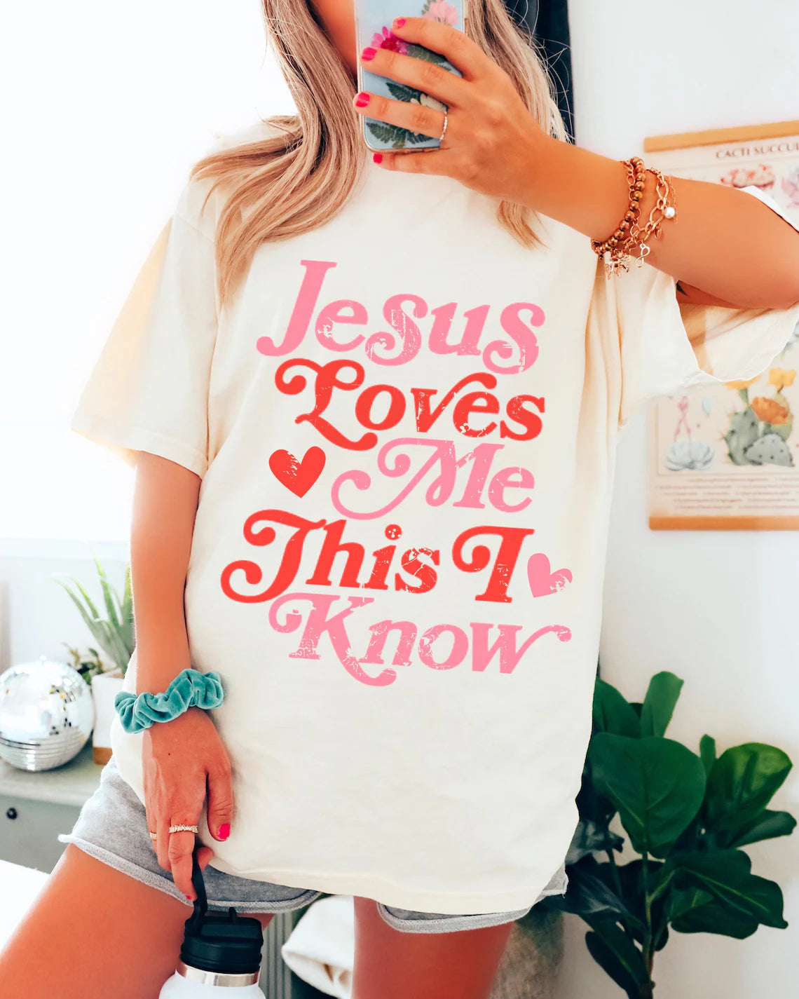 Jesus Loves Me This I Know Retro, Ivory