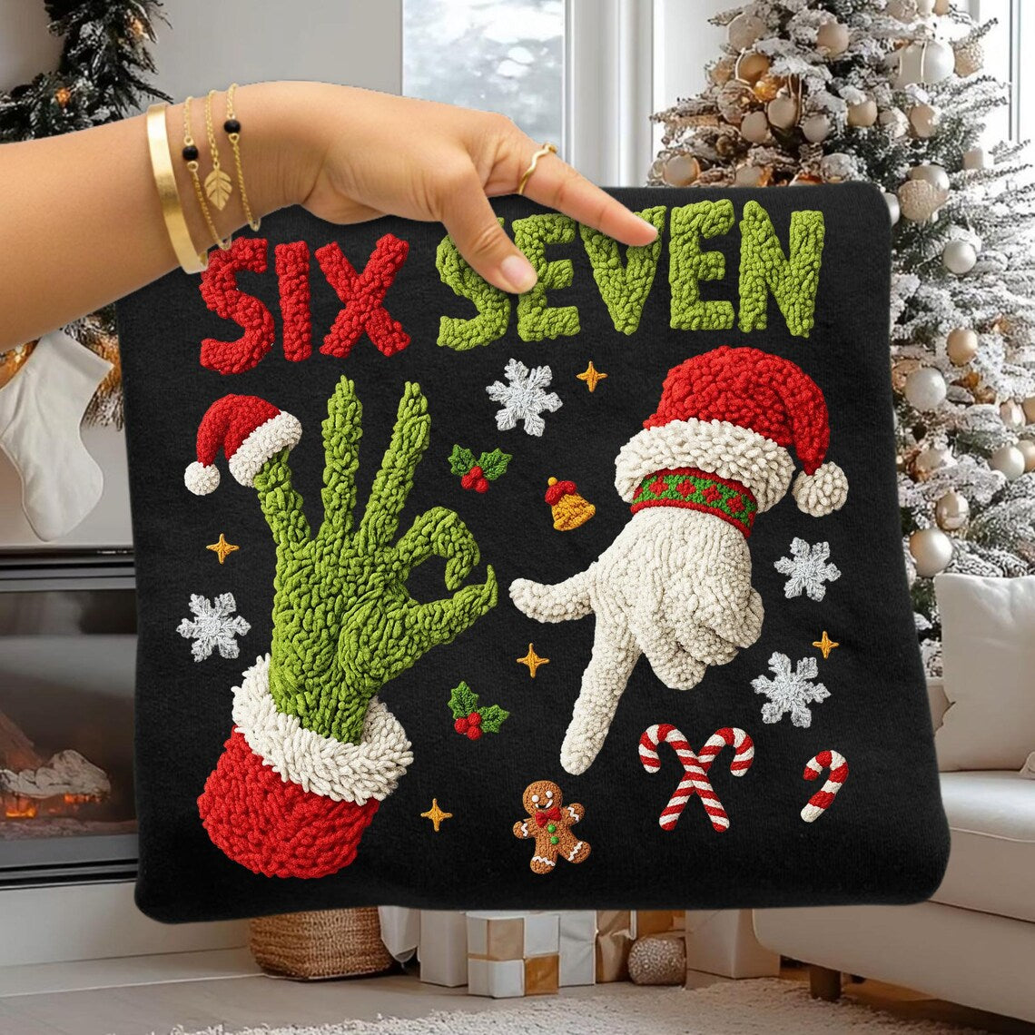 6 7 Faux Yarn Christmas Guys