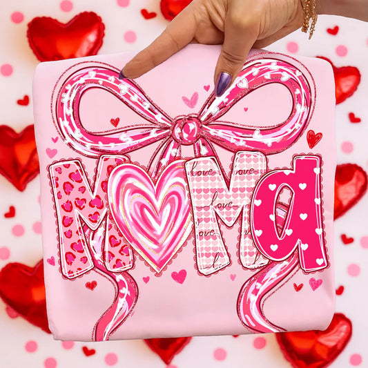 Preppy Valentines Bow Mama