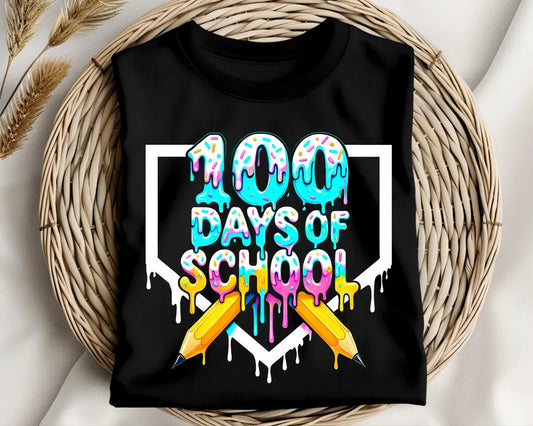 Neon Pencil Drip 100 Days, Black