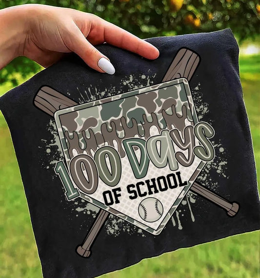 Camo Baseball Drip of 100 Days, Black