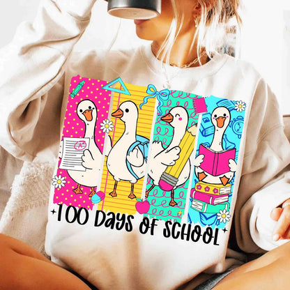 Preppy School Goose 100 Days, Ivory
