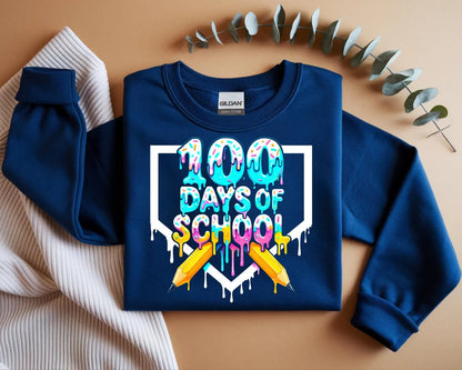 Neon Pencil Drip 100 Days