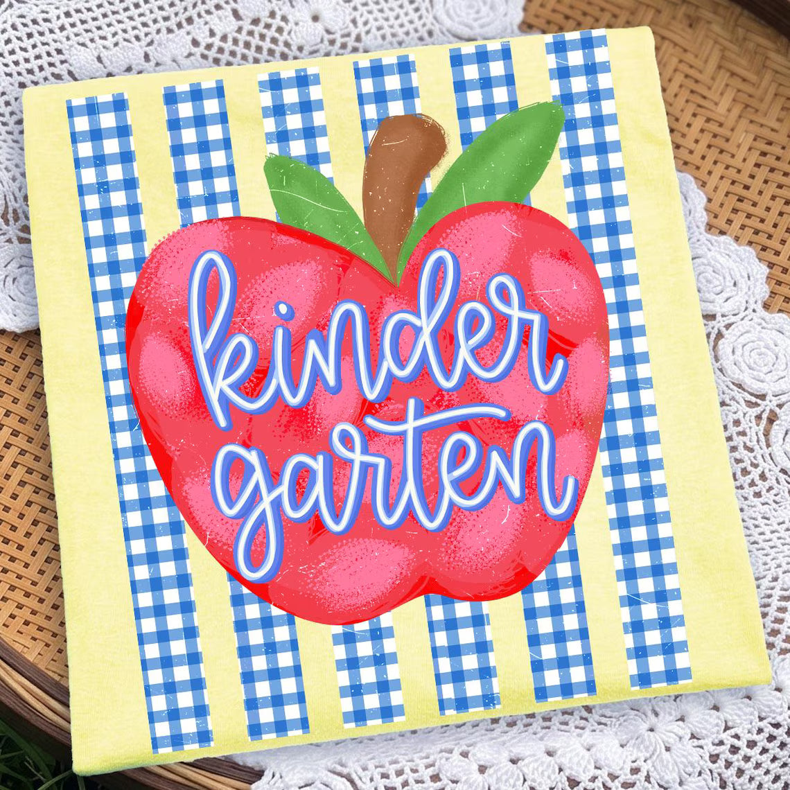 Preppy Apple Grade Stripes Set, Comfort Colors
