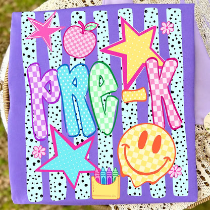 Retro Neon Star Grade Set, Comfort Colors