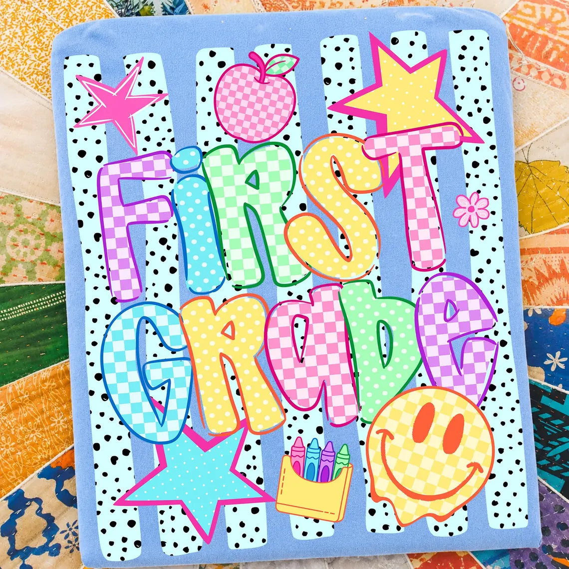 Retro Neon Star Grade Set, Comfort Colors