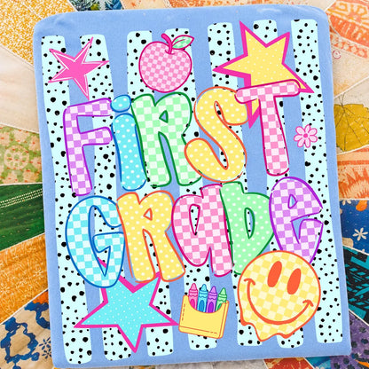Retro Neon Star Grade Set, Comfort Colors
