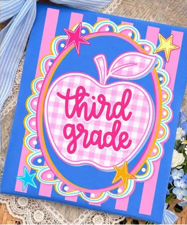 Preppy Plaid Apple Grade Set, Comfort Colors