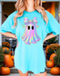 Iridescent Ghost Girly on Turquoise