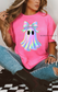 Iridescent Ghost Girly on Neon Pink
