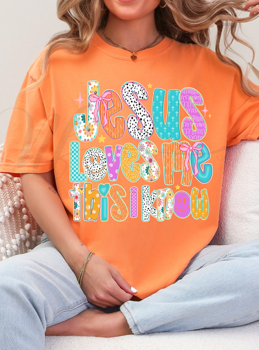 Jesus Loves Me Preppy Alpha Doodle