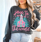 Joy to the World in a Pink Church on Dark Grey