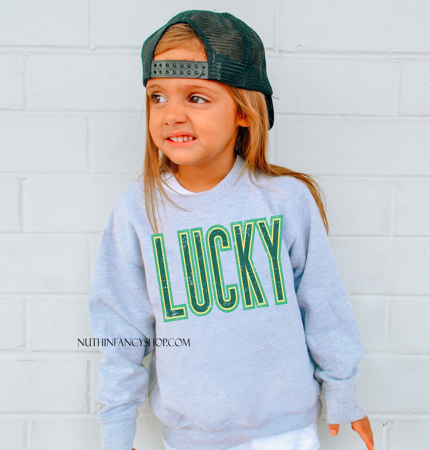 Retro LUCKY, Grey
