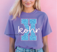 KOHR Blue Faux Glitter on Purple