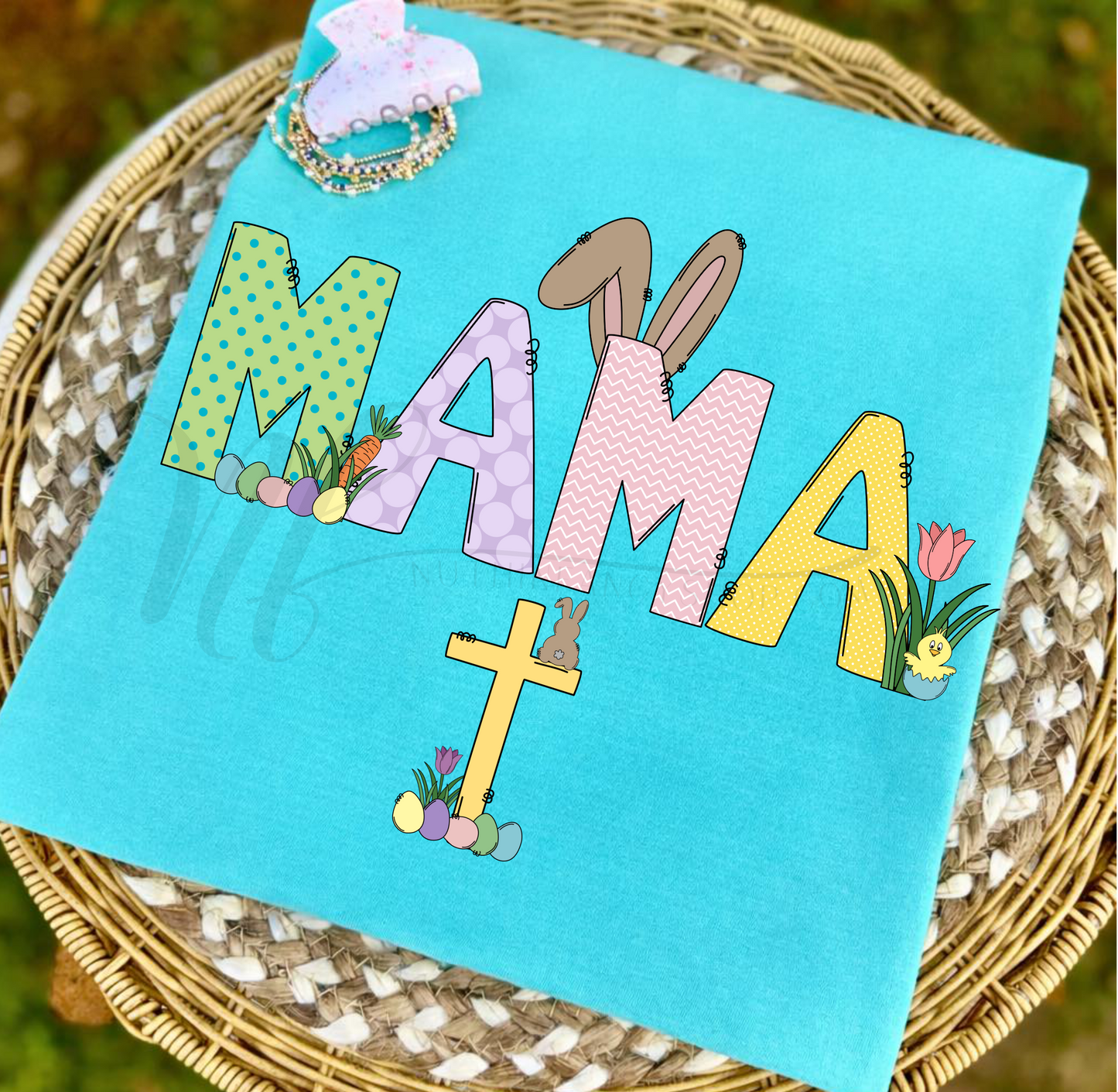 Mama Easter Cross Alpha, Comfort Colors