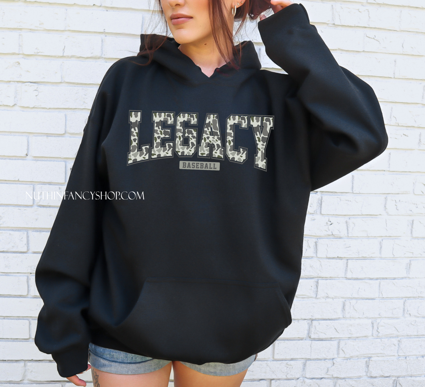 Legacy Varsity Green Camo on Black