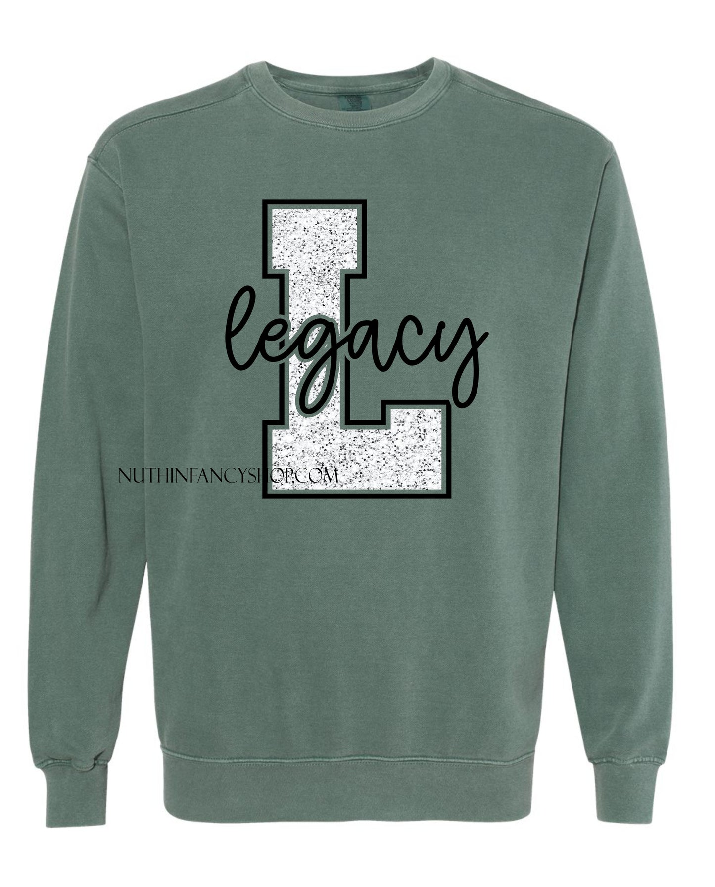 Legacy Bold Faux White Glitter, Comfort Colors