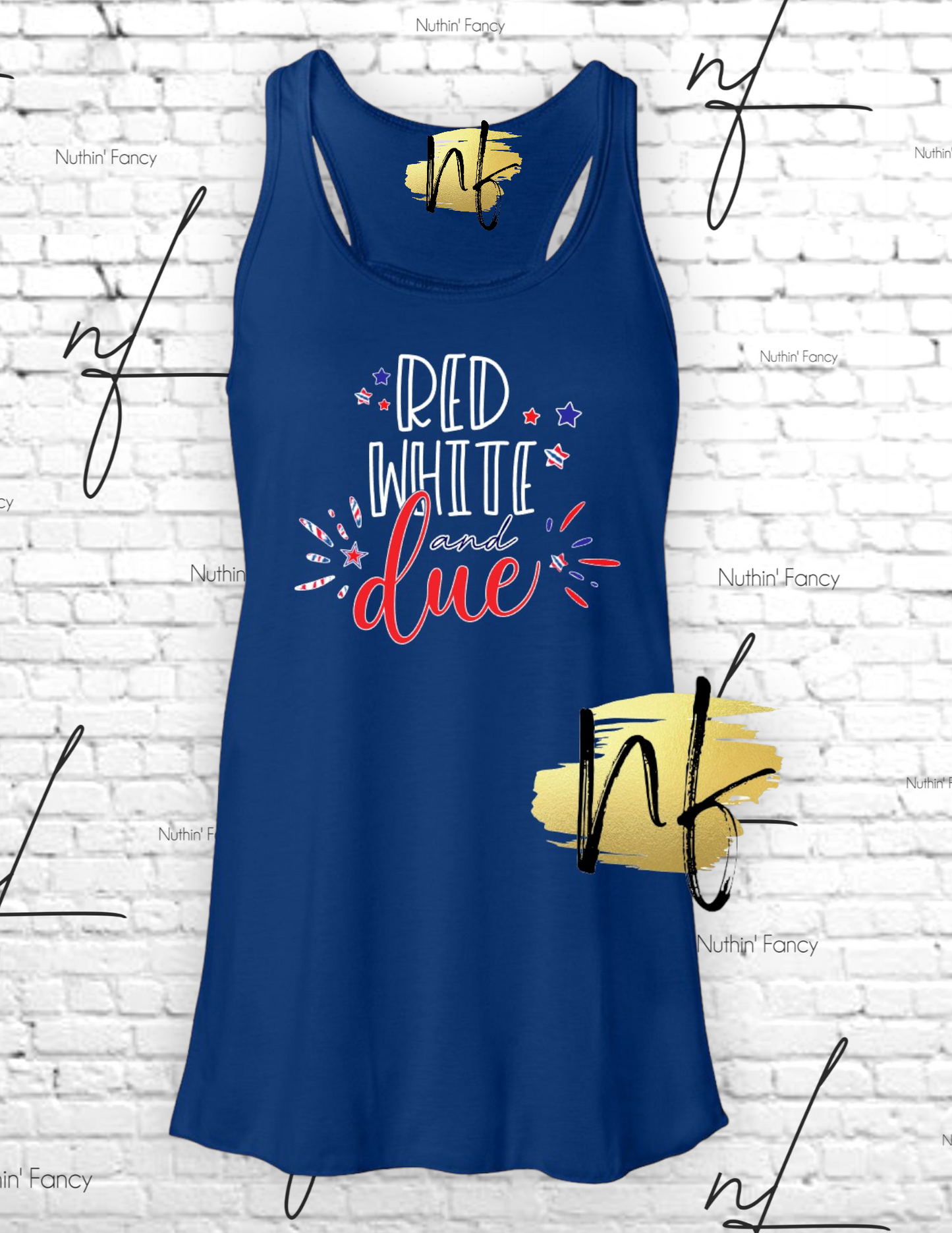 Red White and Due Racerback Tank
